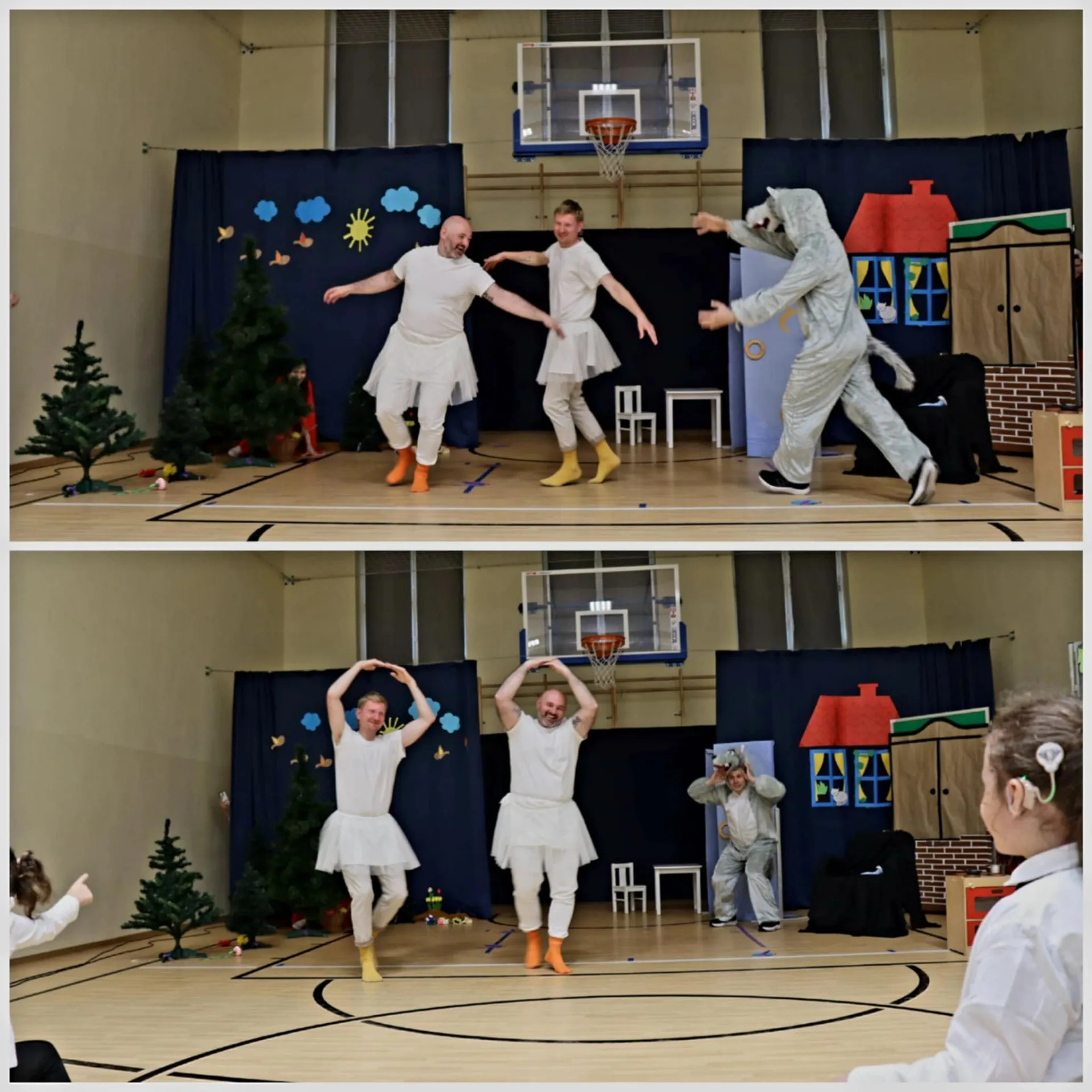 Rodzice przedszkolaków na scenie