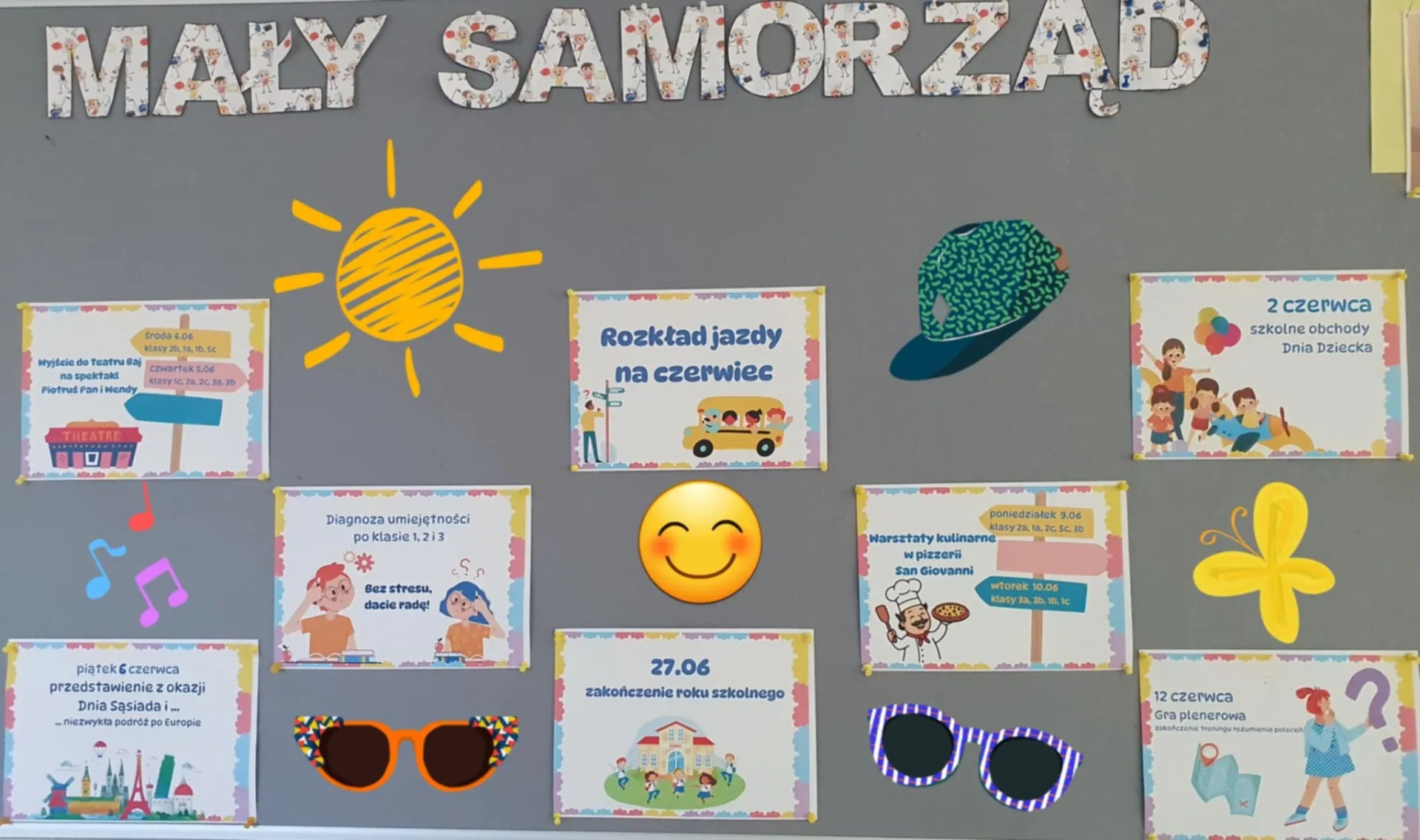 Rozkład jazdy na czerwiec w klasach 1-3