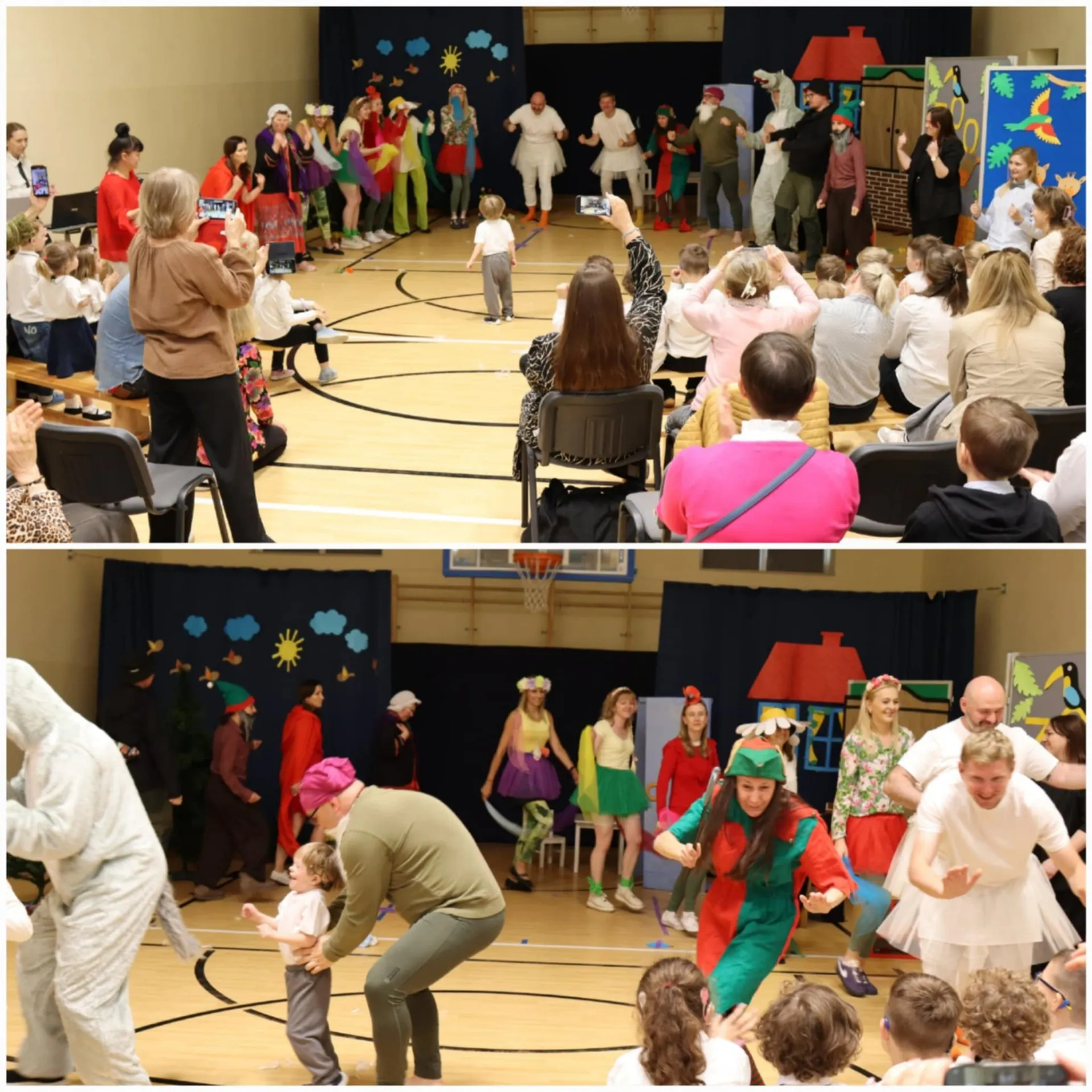 Rodzice przedszkolaków na scenie