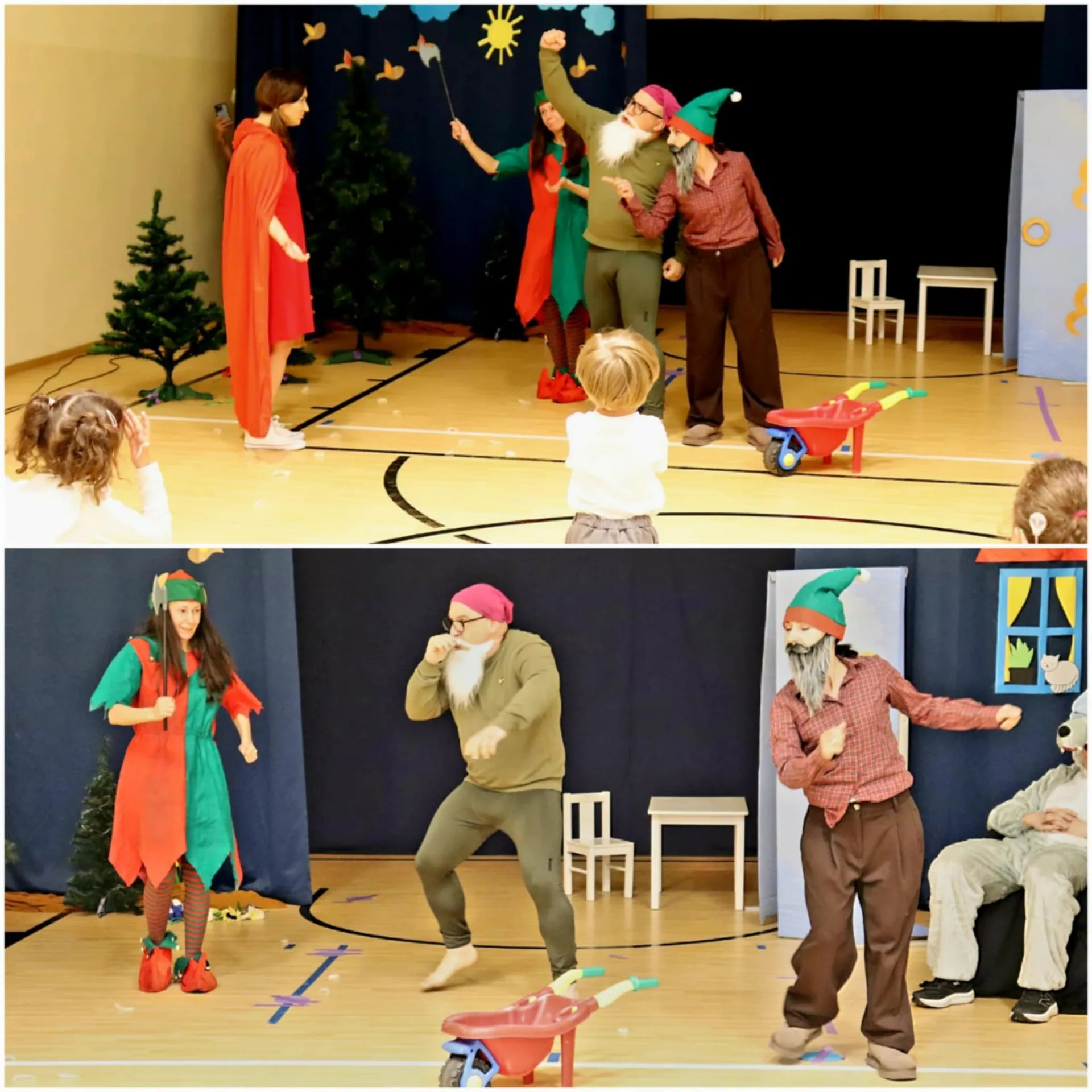 Rodzice przedszkolaków na scenie