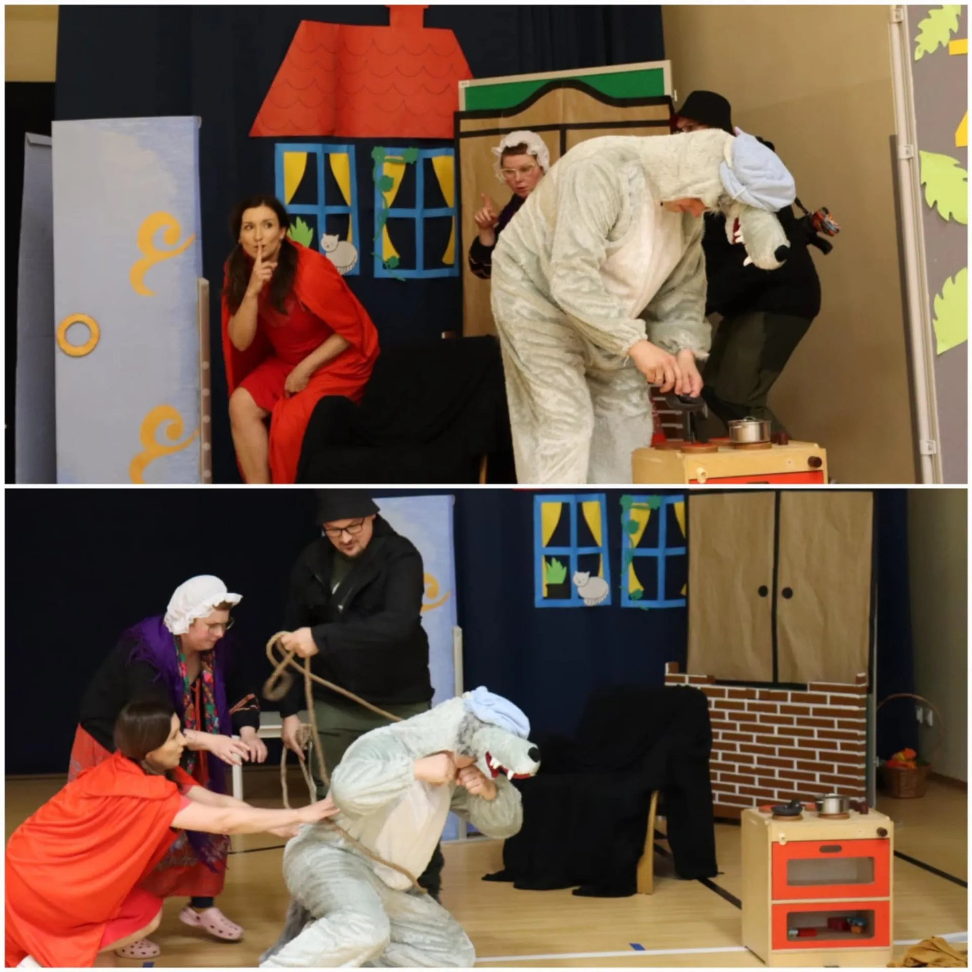 Rodzice przedszkolaków na scenie