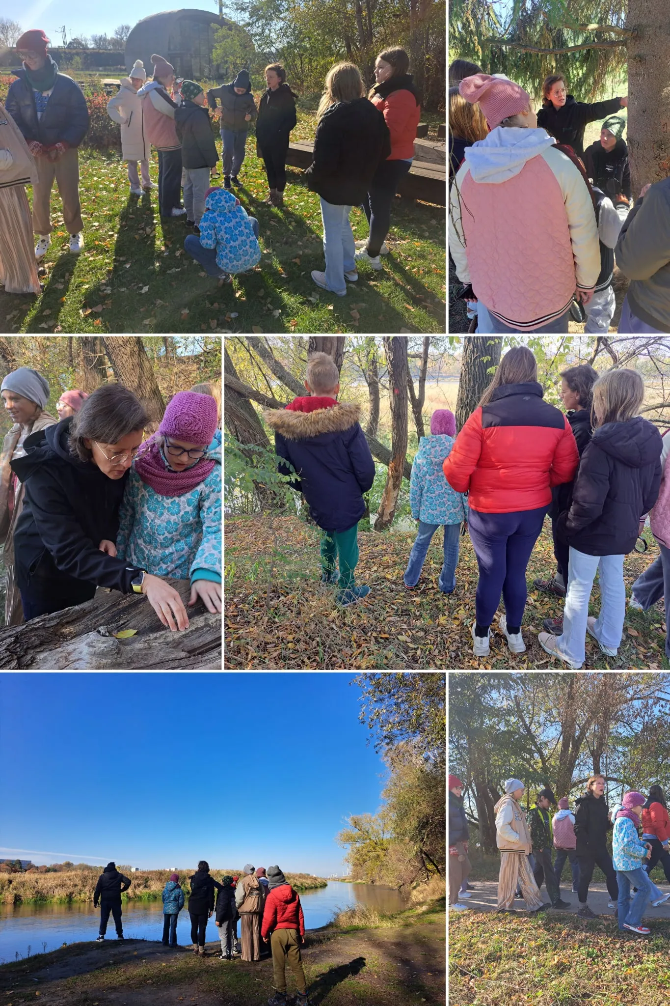 Kolaż zdjęć uczniów z warsztatów