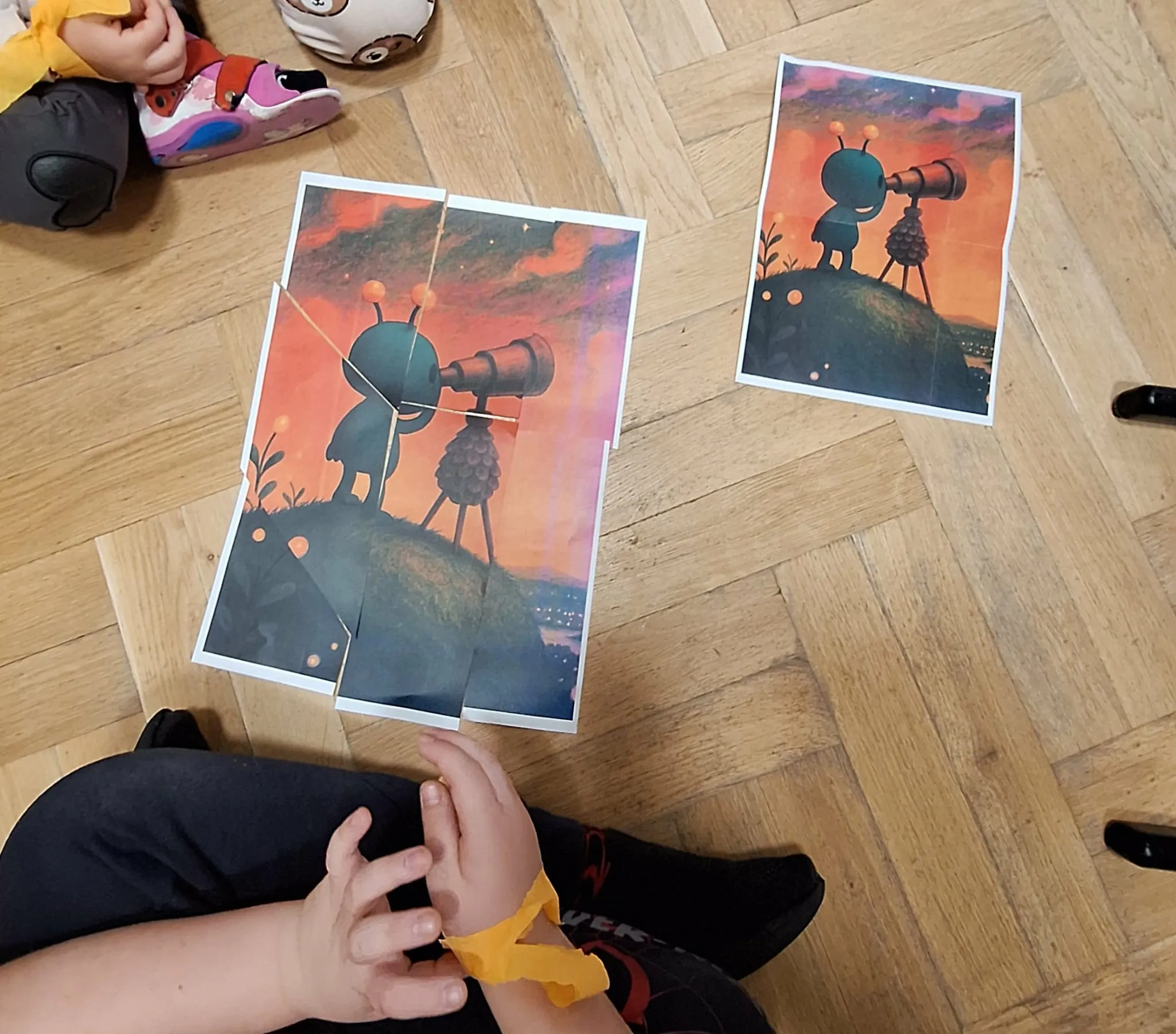 Ułożona rozsypanka z obrazka Migotka