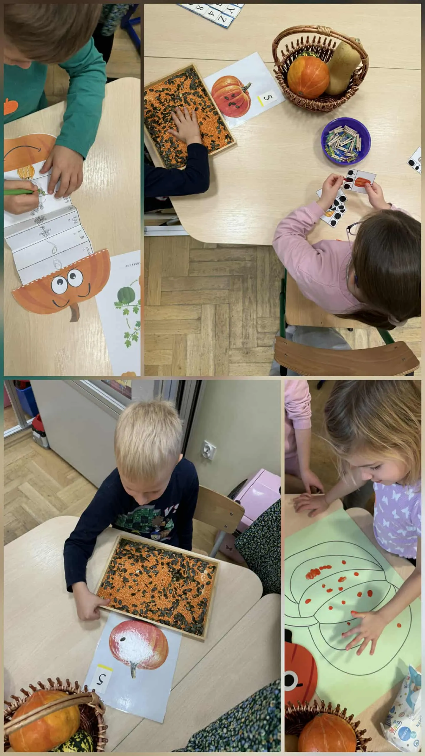 Kolaż zdjęć z dnia dyni