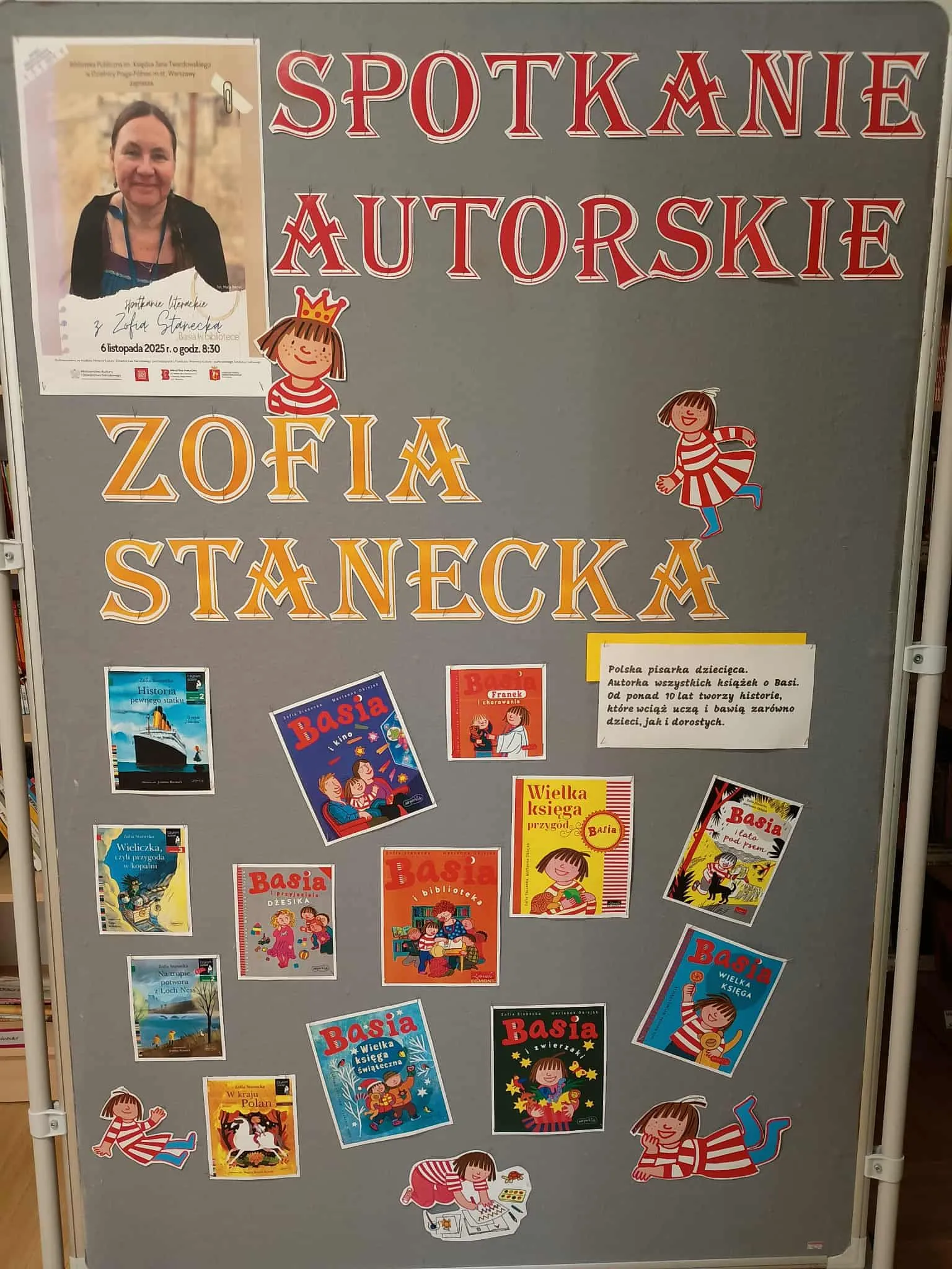 Tablica informacyjna o pani Zofii