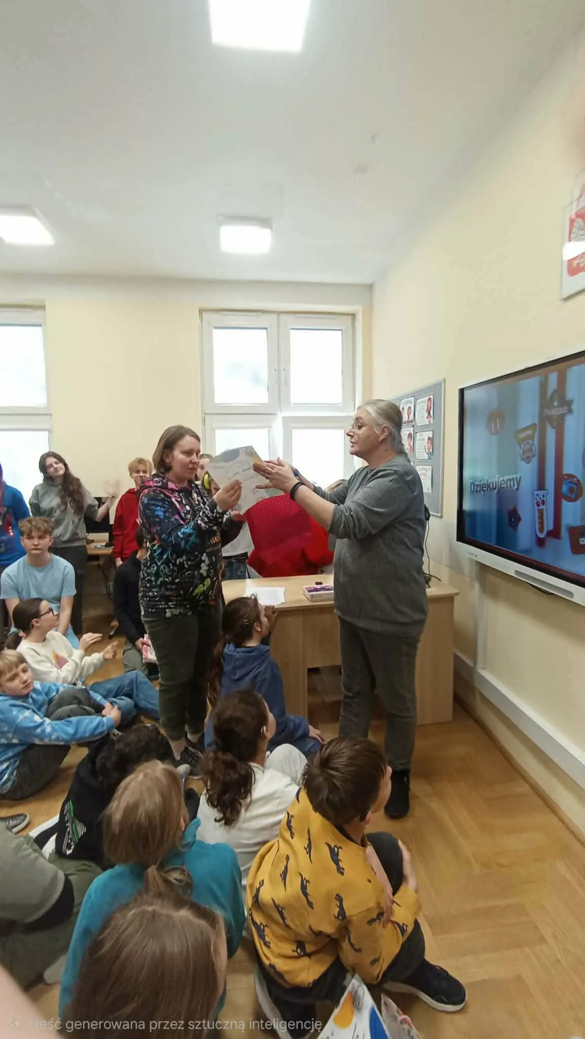 wręczenie nagród uczniom przez nauczycieli