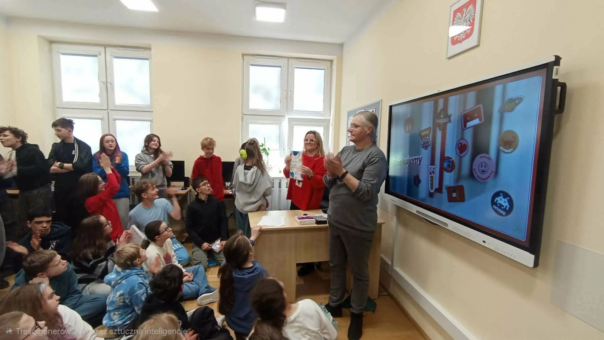 wręczenie nagród uczniom przez nauczycieli